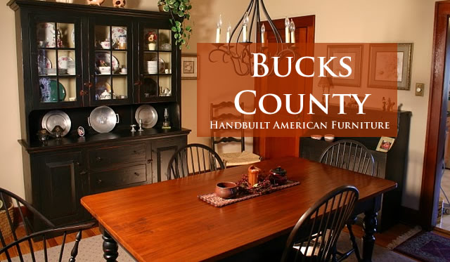 bucks county dining table and hutch
